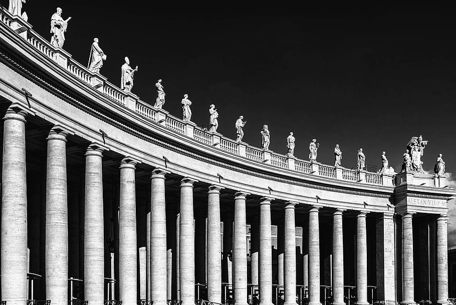 columnar, construction, architecture, ancient, built structure HD wallpaper