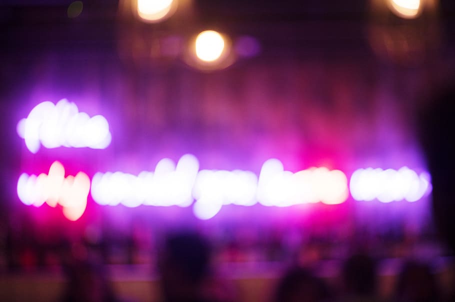 Pink Light, blur, blurred, bokeh, dark, decoration, defocused HD wallpaper