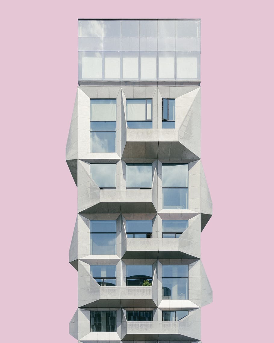 grey multi-storey concrete building, iphone wallpaper, android wallpaper HD wallpaper