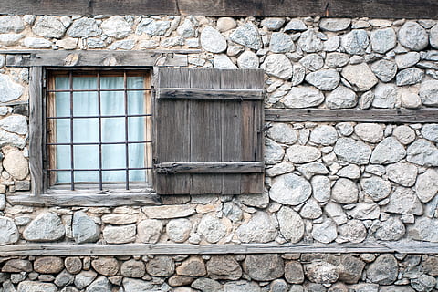 wall, windows, architecture, house, the building, old, stone HD wallpaper
