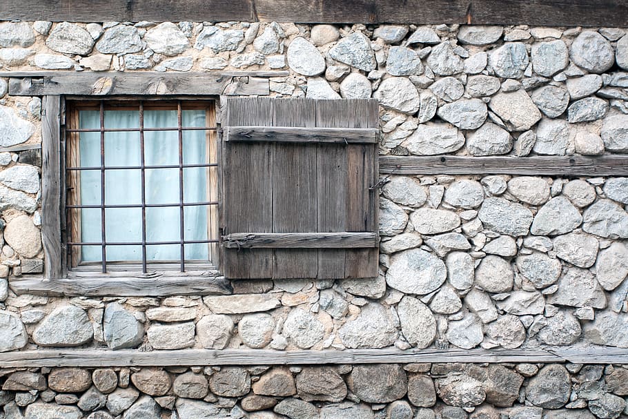 wall, windows, architecture, house, the building, old, stone HD wallpaper