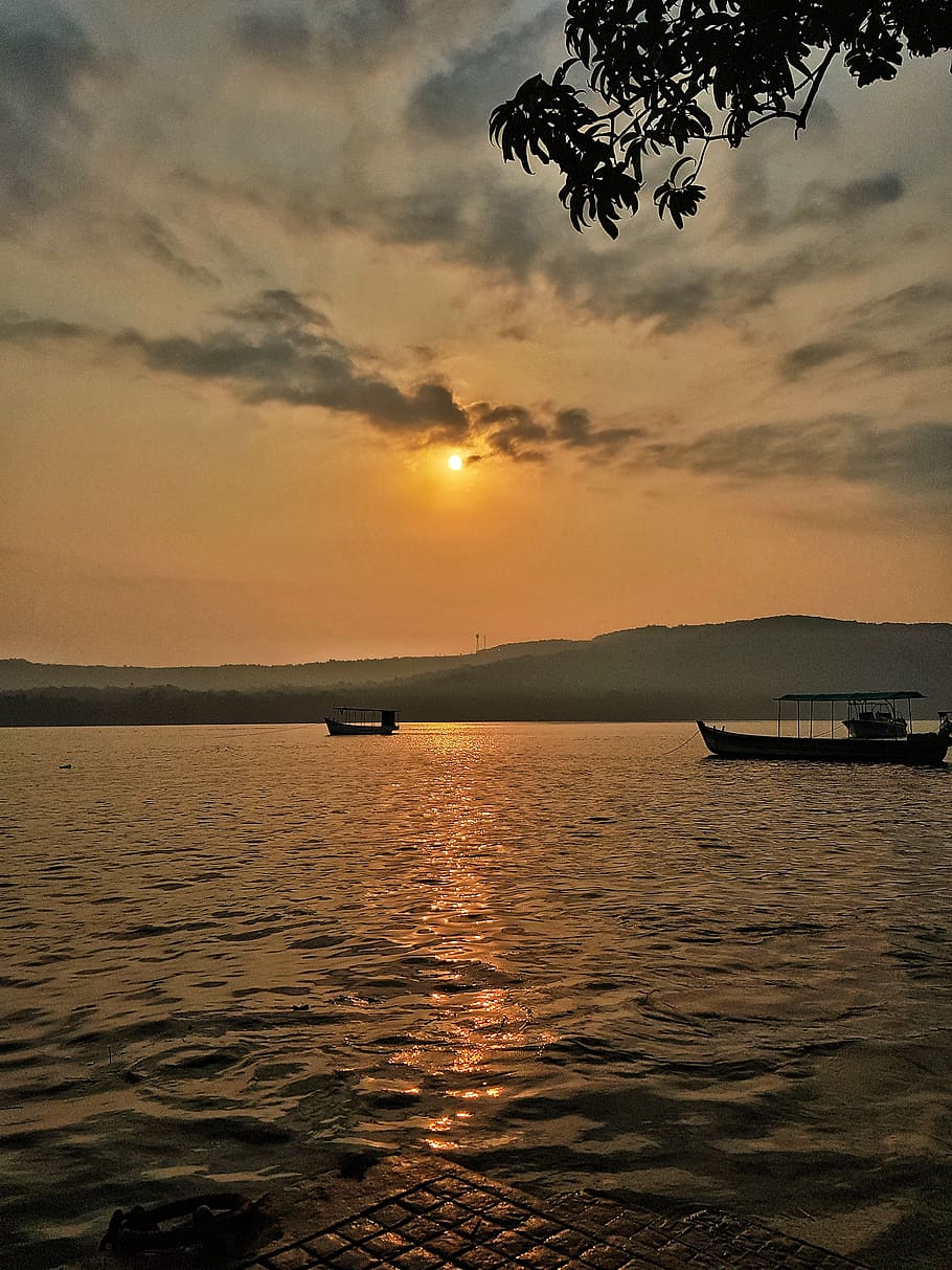 india, devbag, sky, sunset, water, scenics - nature, beauty in nature HD wallpaper