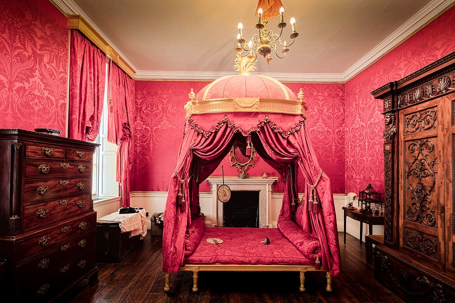 bolling hall, room, rooms, bedroom, interior, inside, architecture, HD wallpaper