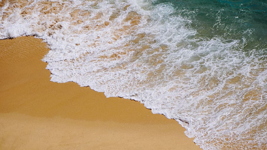 beach, ocean, wave, water, sea, sand, summer, motion, aquatic sport HD wallpaper