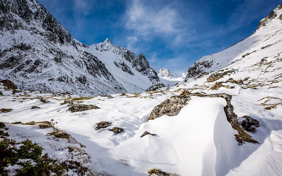 bouleste, pyrénées, mountain, snow, sky, cold temperature HD wallpaper