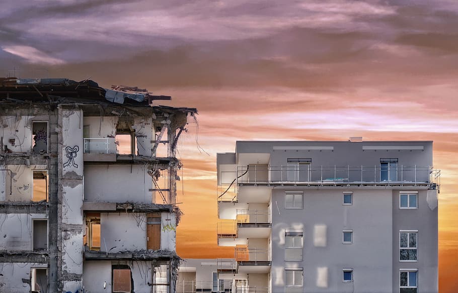 construction, demolition, site, ödk, crash, building rubble HD wallpaper