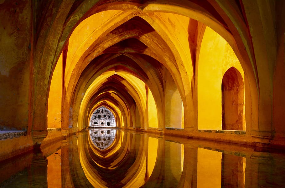 Beige Dome Building, arches, architectural design, architecture HD wallpaper