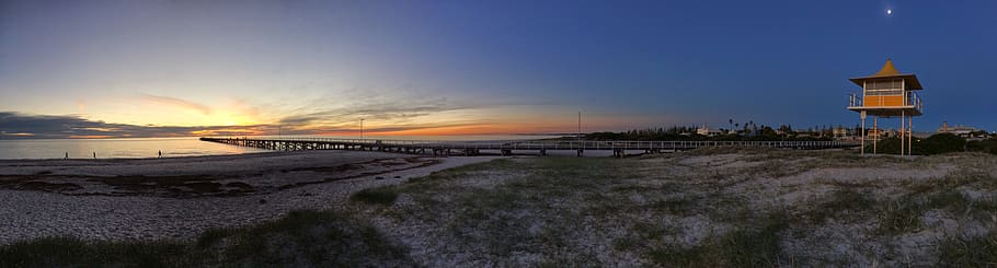 australia, semaphore, 66-67 esplanade, sky, sunset, water, sea HD wallpaper