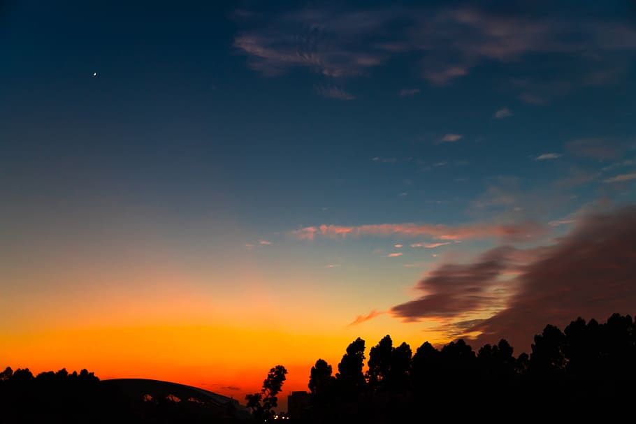 sky, sunset, silhouette, beauty in nature, cloud - sky, scenics - nature HD wallpaper