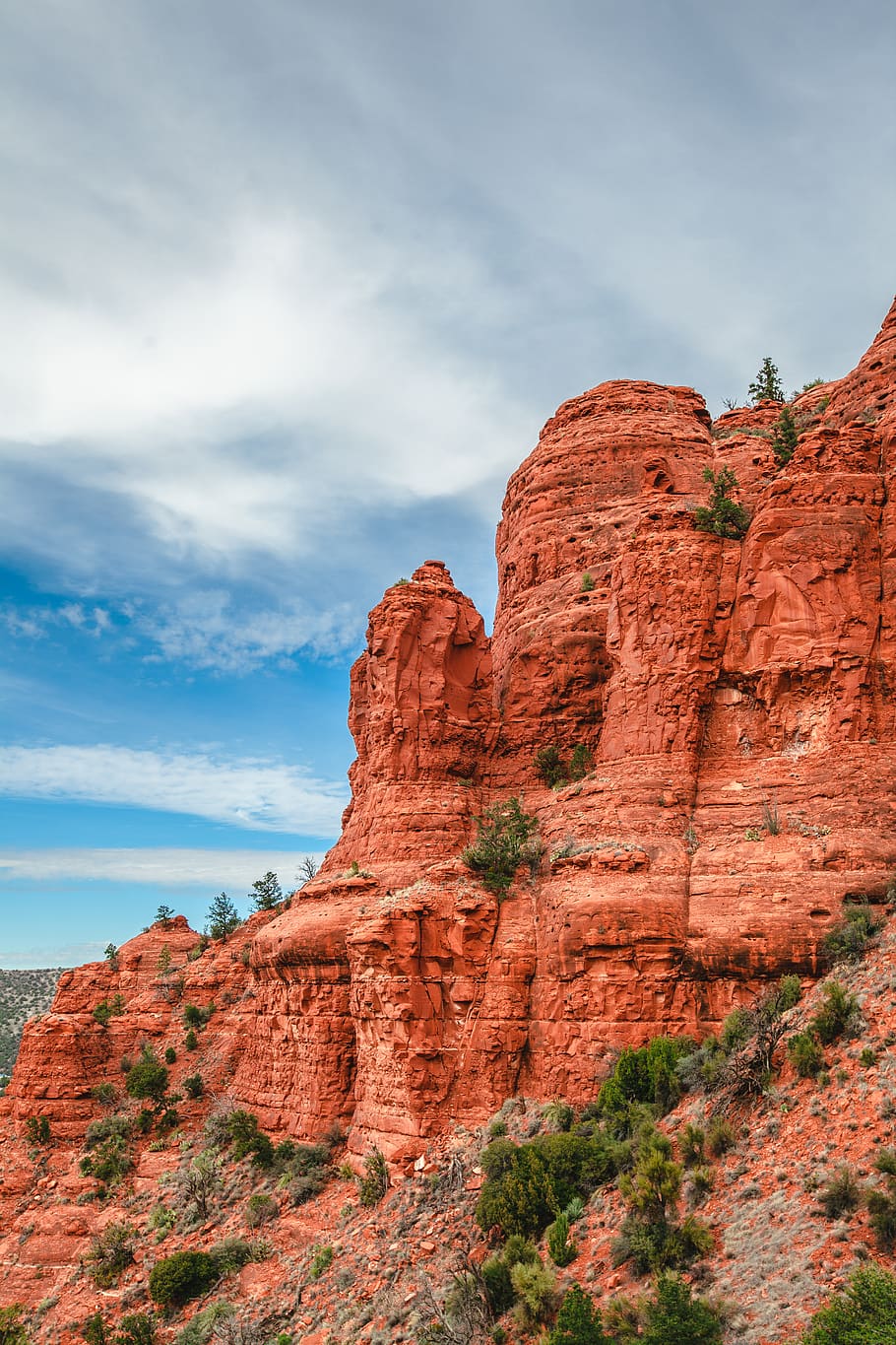 brown mountain under blue sky, nature, outdoors, cliff, sedona, arizona HD wallpaper