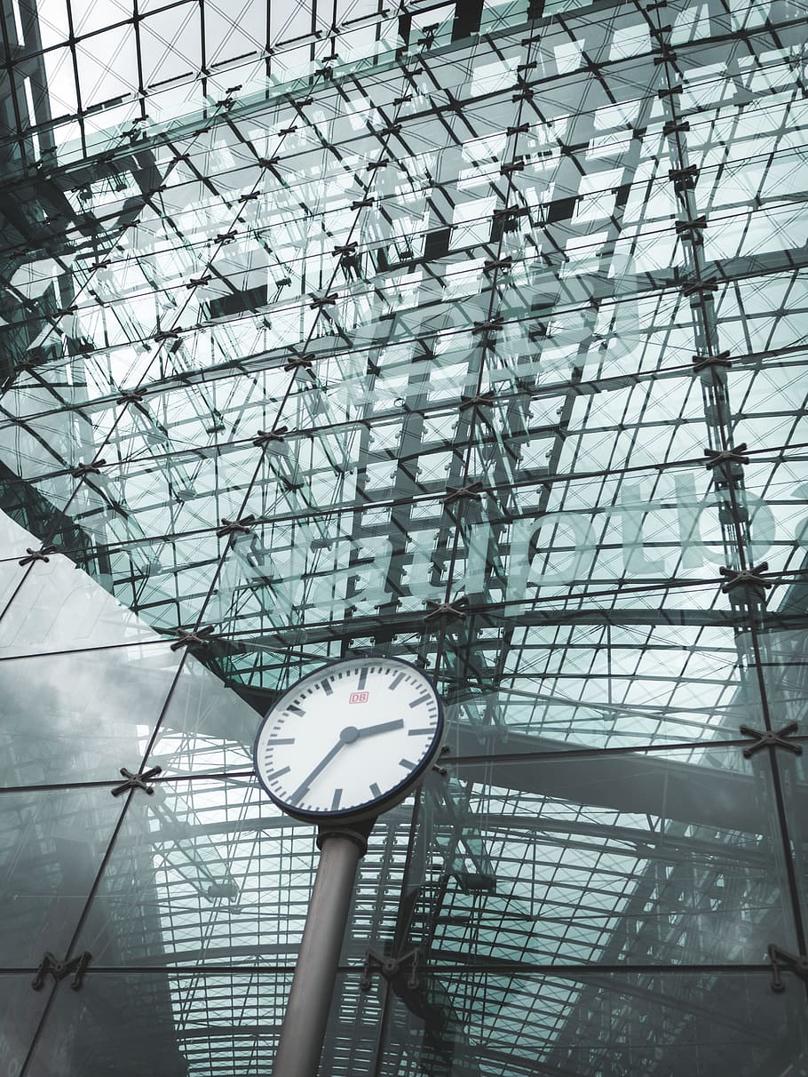 Analog Clock Pointing at 2:35, architectural design, building HD wallpaper