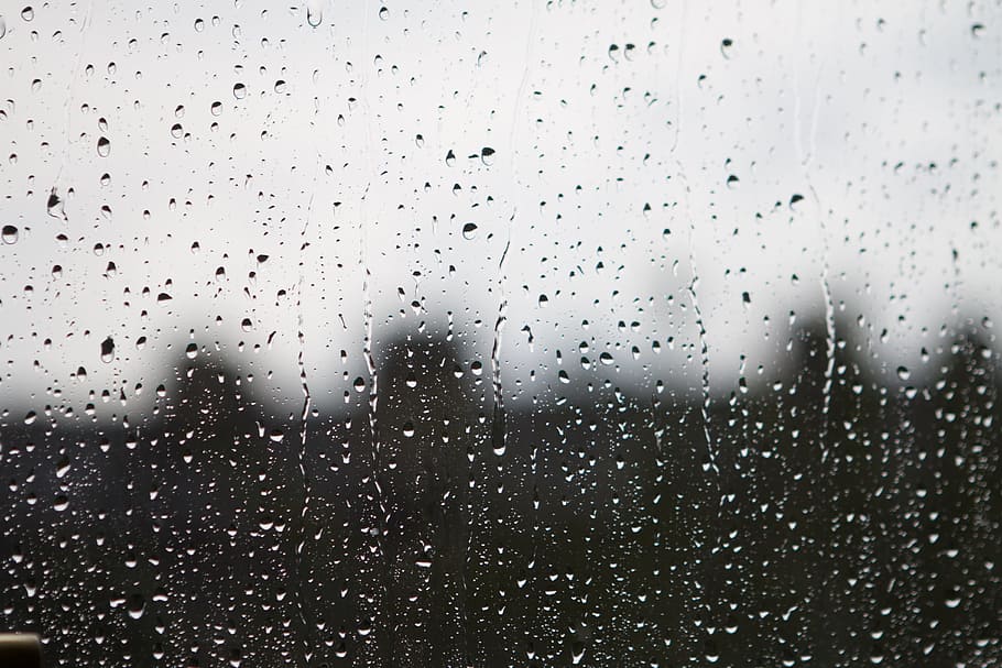 water dew on glass surface during dayttime, window, drop, rain HD wallpaper