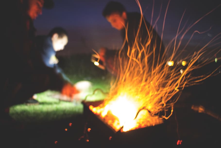 algeria, burning, heat - temperature, fire, flame, men, fire - natural phenomenon HD wallpaper