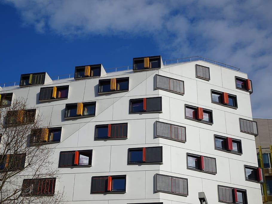 architecture, modern architecture, residential complex, facade HD wallpaper