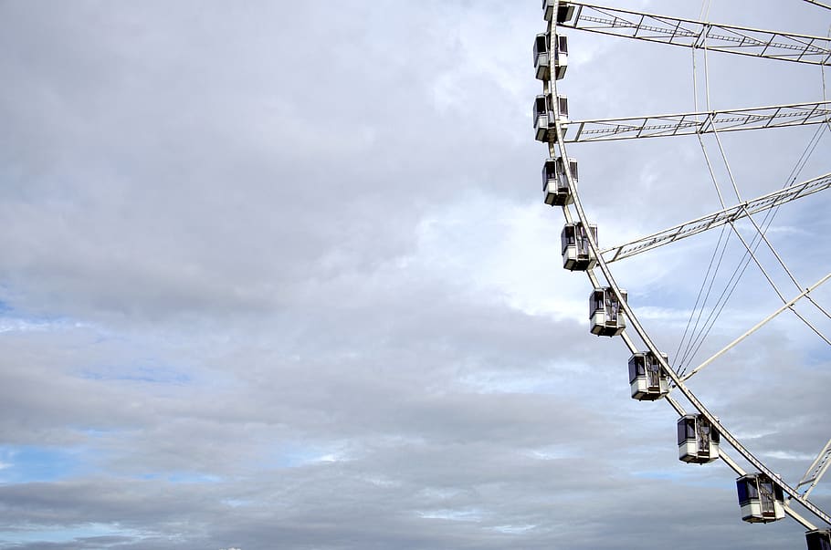 paris, france, place de la concorde, ferris wheel, cloud - sky, HD wallpaper