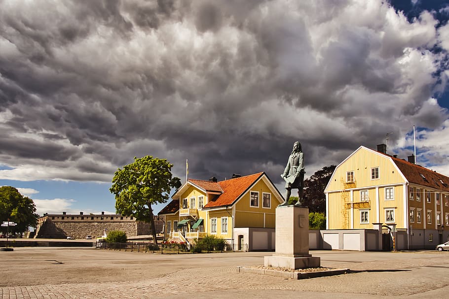 clouds, gloomy, sky, mood, dramatic, house, atmospheric, weather, HD wallpaper