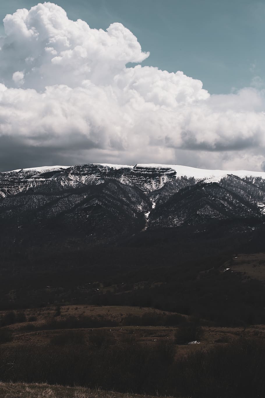 valley under cloudy sky, mountain, nature, outdoors, mountain range, HD wallpaper