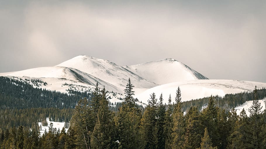 mountain cape by snow, cold temperature, winter, beauty in nature HD wallpaper