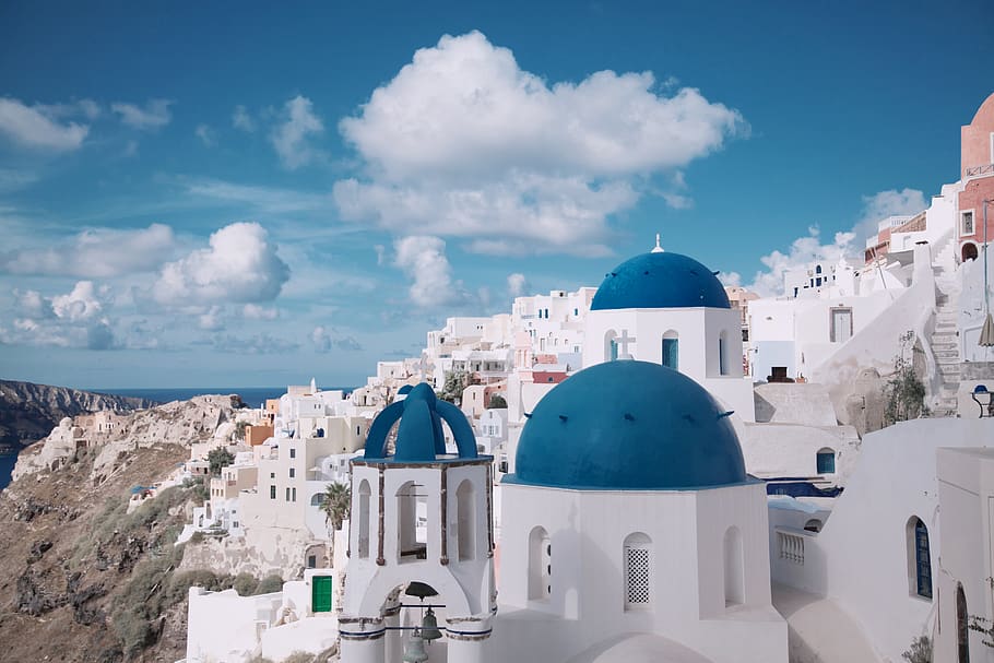Photo of Santorini, Greece, ancient, architecture, building, caldera HD wallpaper