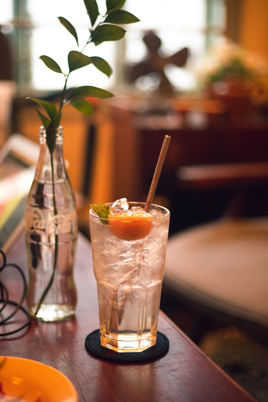 Selective Focus Photo of Clear Drinking Glass, bar, beverage, HD wallpaper