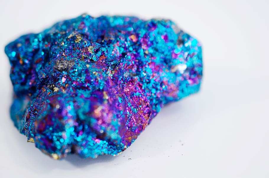 stone, crystal, multi colored, mineral, geology, indoors, white background HD wallpaper