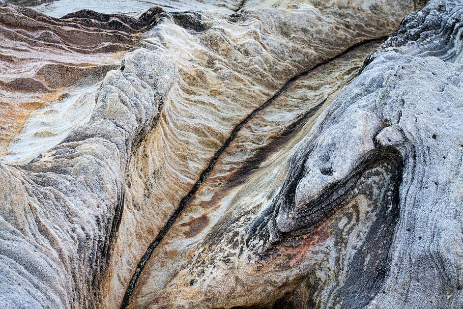 brown stone, texture, erosion, natural, abstract, nature, beach HD wallpaper