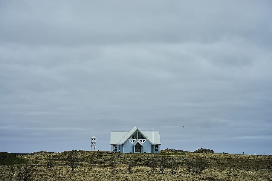 house, iceland, mood, style, cool, landscape, travel, sky, cloud - sky HD wallpaper