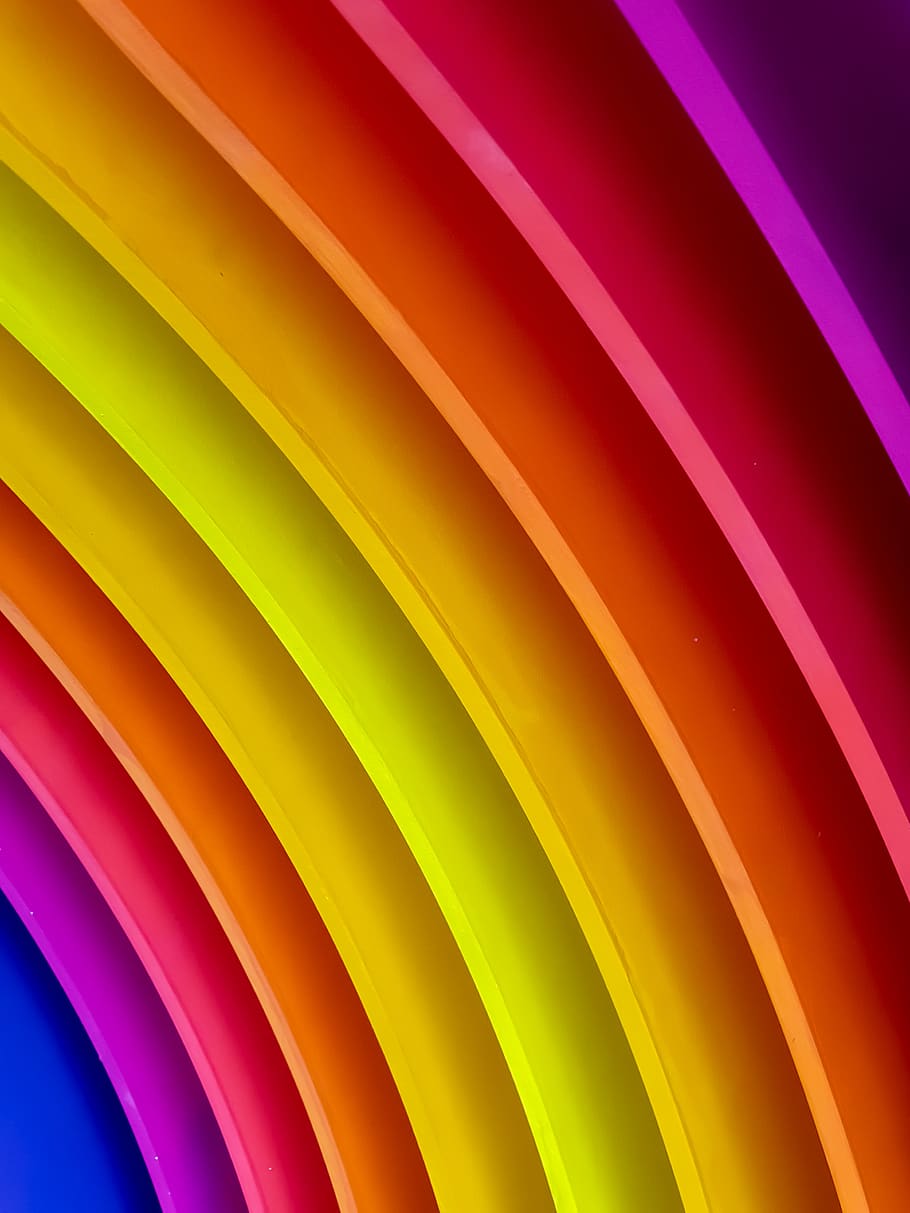 purple, red, and yellow rainbow column, art, graphics, cool backgrounds, HD wallpaper