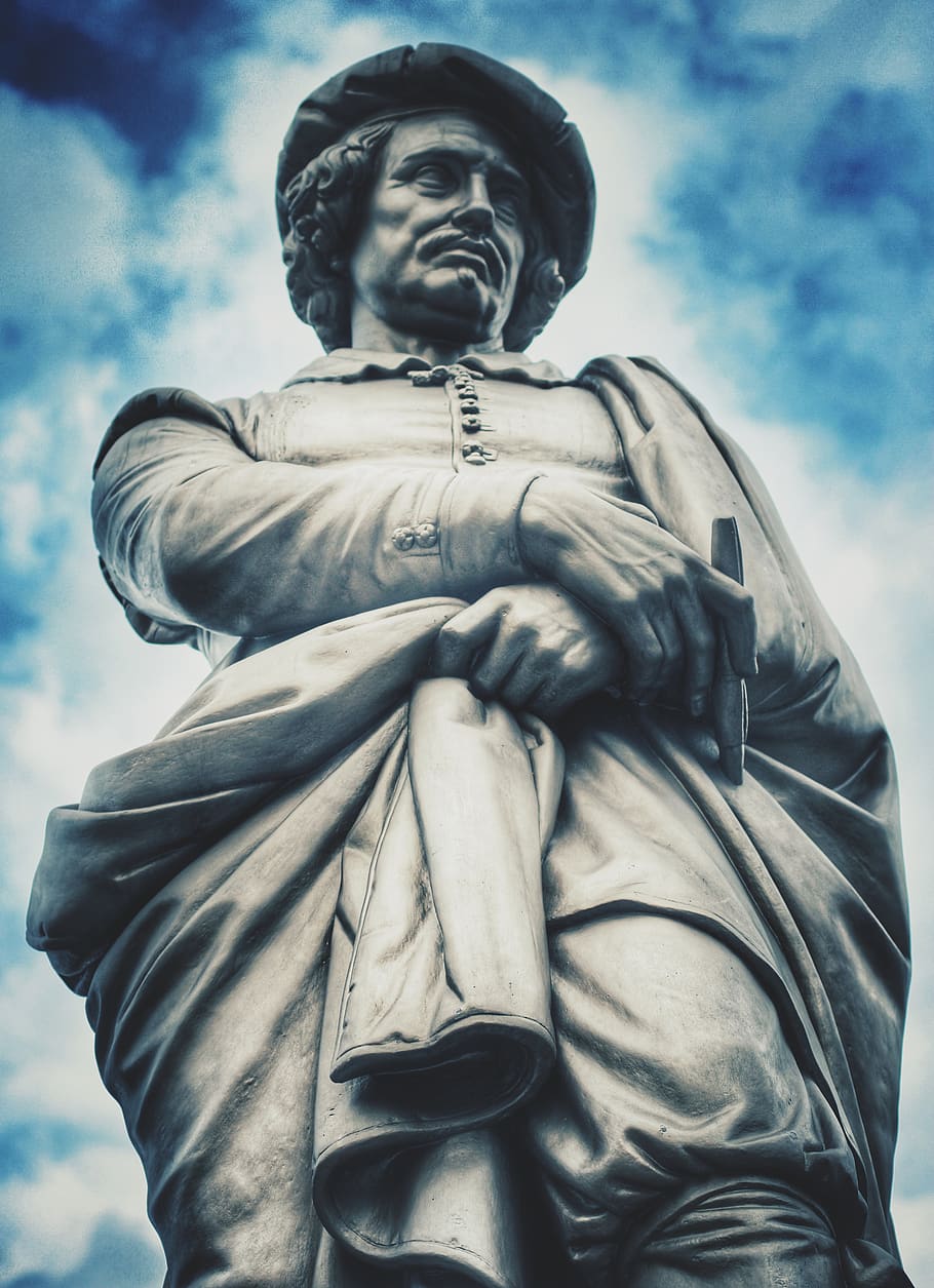 netherlands, amsterdam, statues, art, artist, rembrandt, platz HD wallpaper
