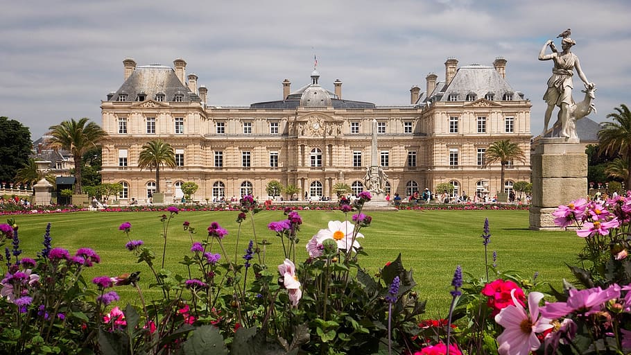 paris, luxembourg palace, building, historic, architecture, HD wallpaper