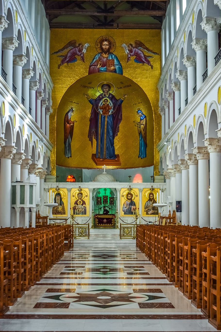 church, interior, architecture, building, religion, christianity HD wallpaper