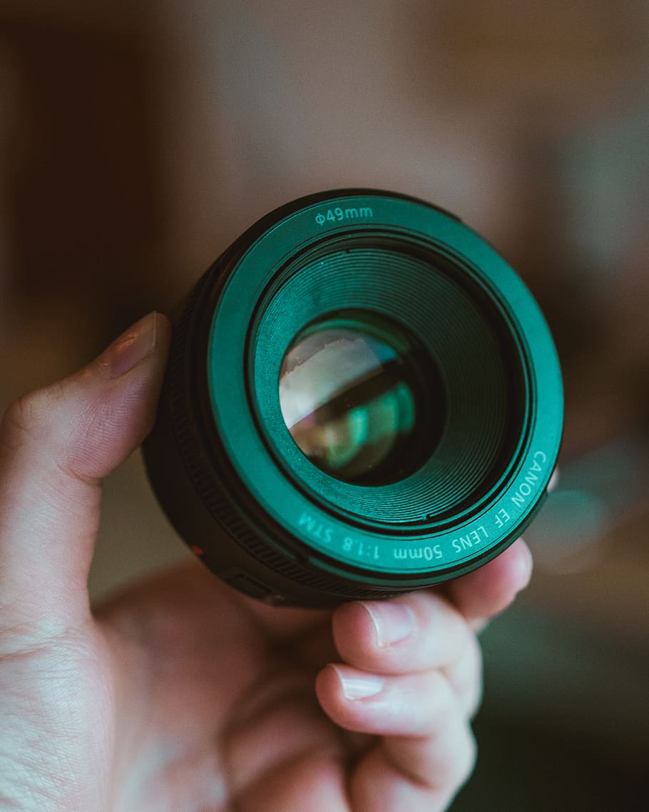 49 Mm Black Canon Lens, 50mm, aperture, binoculars, camera, discovery HD wallpaper