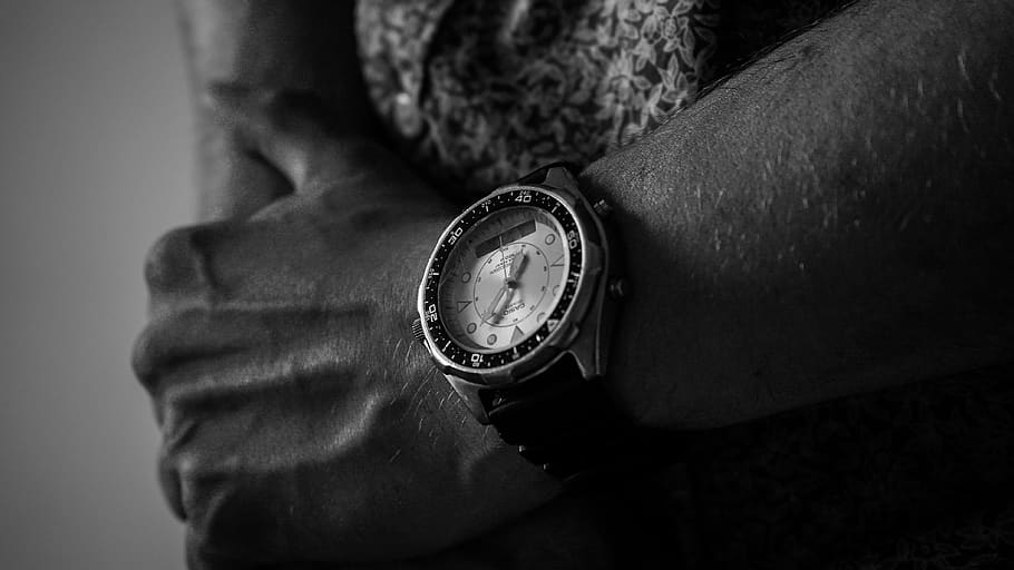 black, and, white, watch, luxury, luxurious, expensive, nice HD wallpaper