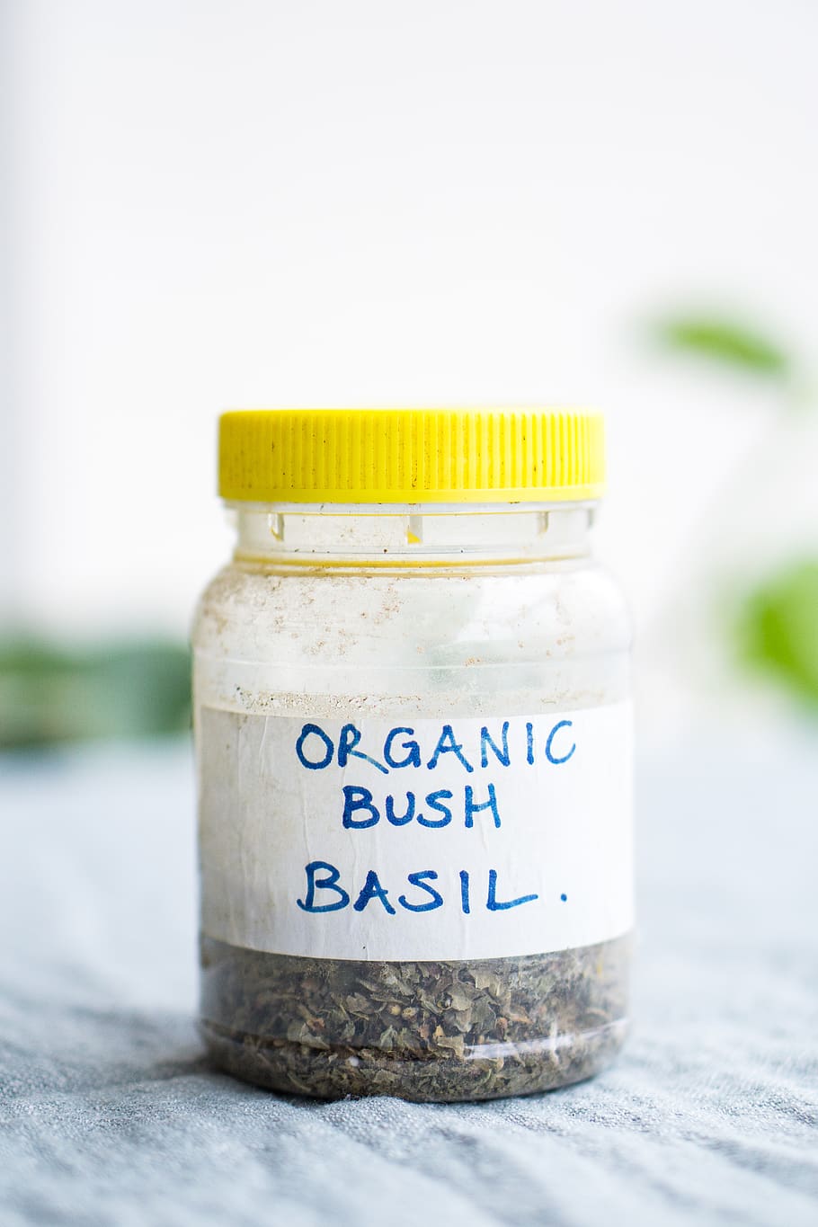 Organic Bush Basil Jar, blurred background, close-up, colors HD wallpaper