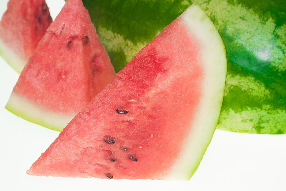 watermelon, slice, isolated, dessert, white, dietfood, sweetfood HD wallpaper