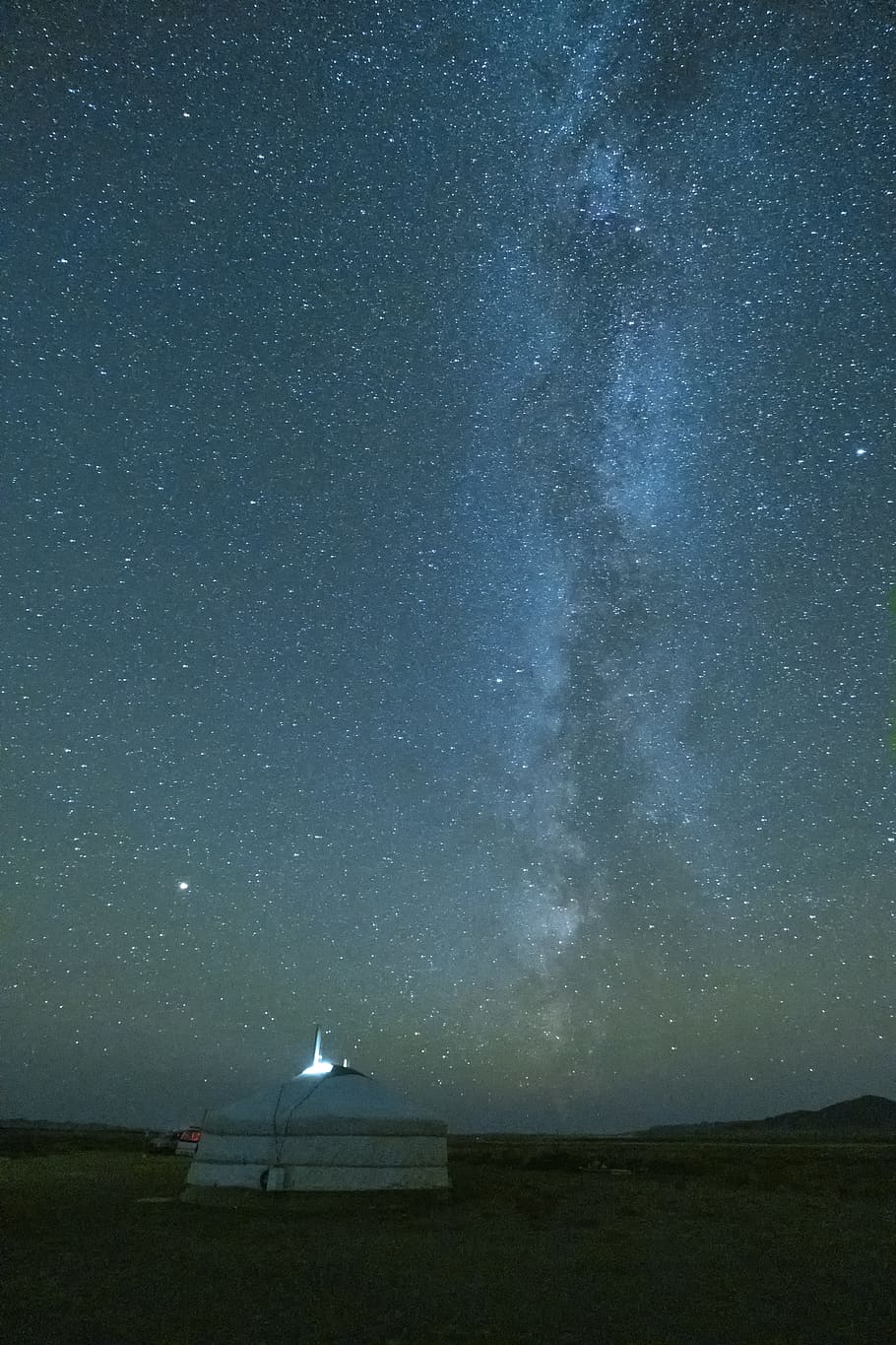 white tent under milky way, universe, space, outer space, outdoors HD wallpaper