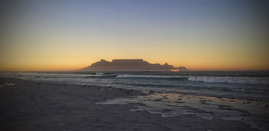 cape town, south africa, big bay, beach, sunrise, blouberg, HD wallpaper