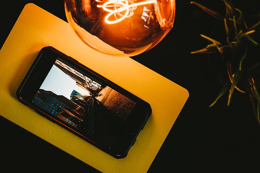 smartphone on white surface, technology, communication, no people HD wallpaper