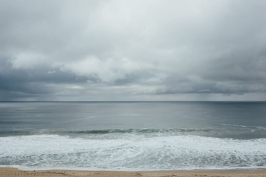 united states, redondo beach, storm clouds, california beach, HD wallpaper