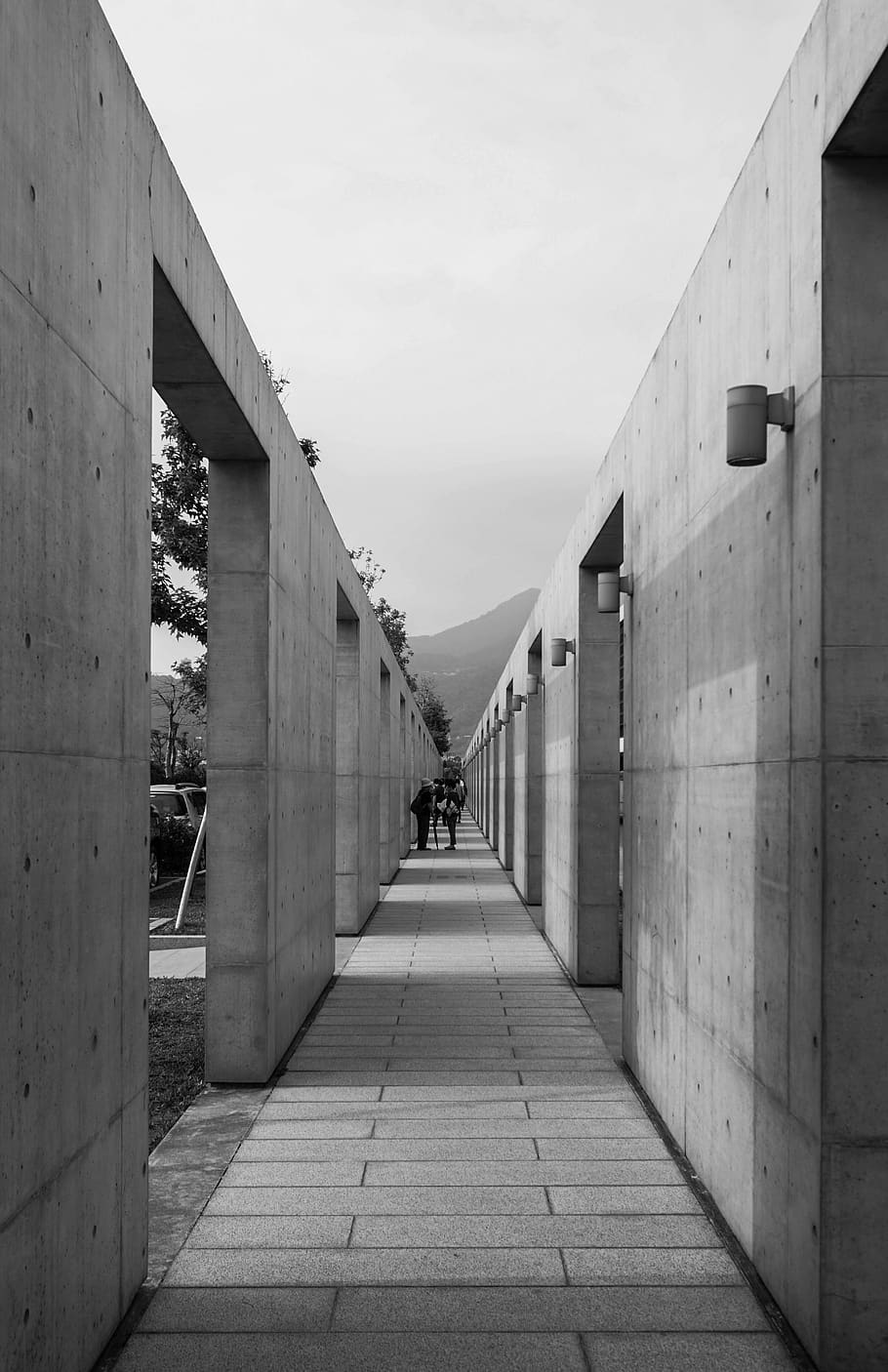 concrete, black, white, architecture, built structure, the way forward