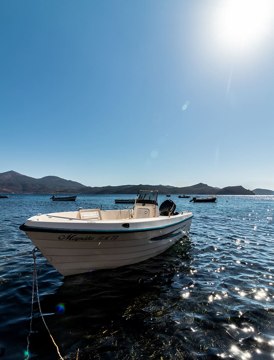 greece, nautical vessel, mode of transportation, water, sky HD wallpaper