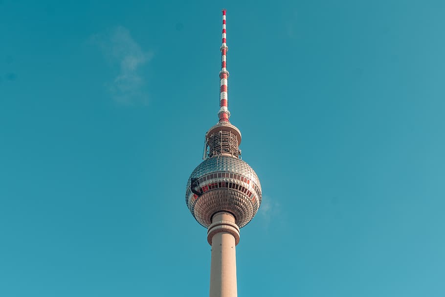 gray and red tower, building, architecture, steeple, spire, monument HD wallpaper