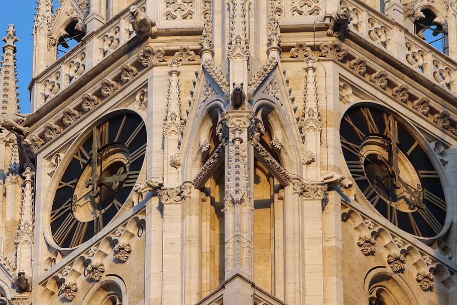cathedral, clocks, architecture, history, zagreb, christianity HD wallpaper