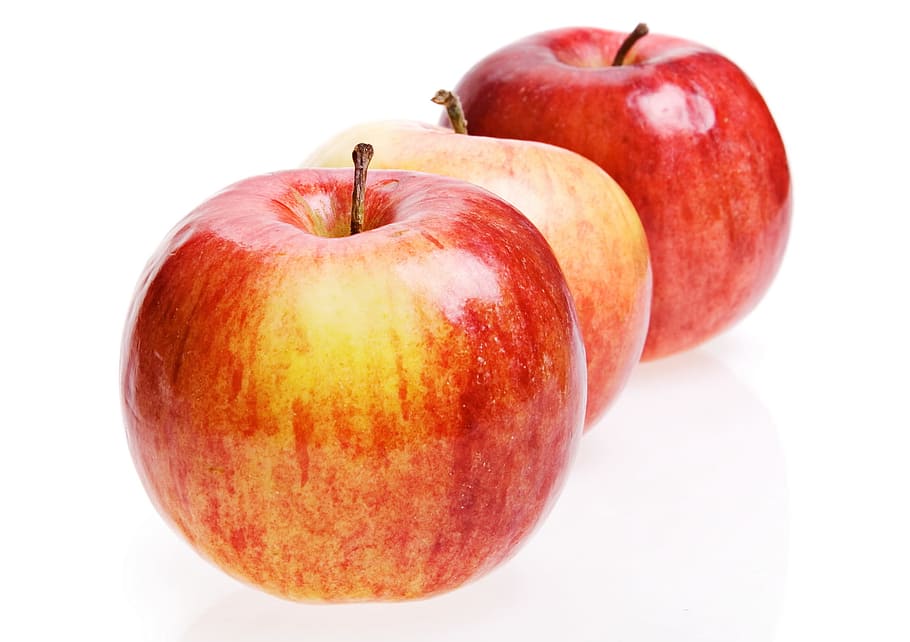 red, fresh, apple, bright, market, isolated, vegetarian, natural HD wallpaper