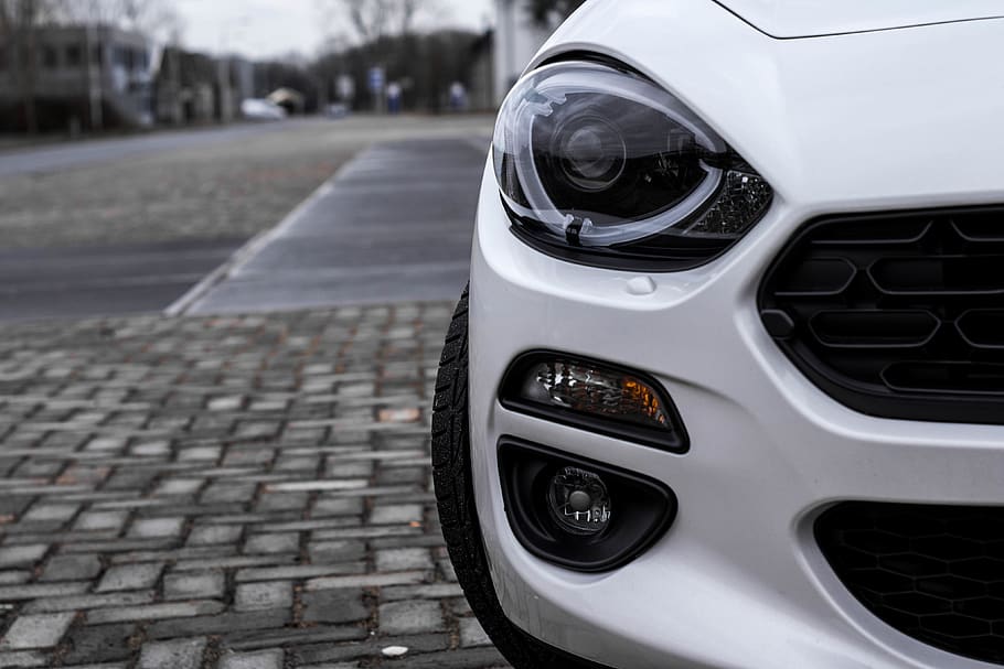 car, carlight, focus, grill, fiat, fiatpsider, fiat 124, 124 spider HD wallpaper