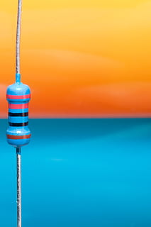 resistor, electronic, composant, color, macro, orange, blue HD wallpaper