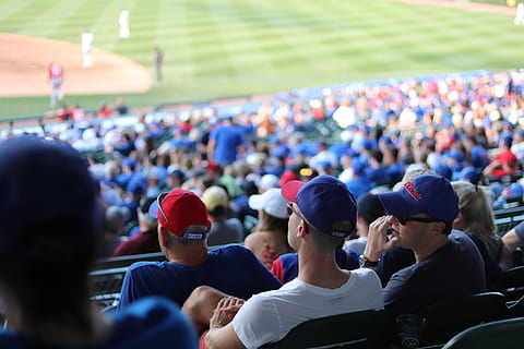 people sitting on stadium watching sports, person, player, hat HD wallpaper