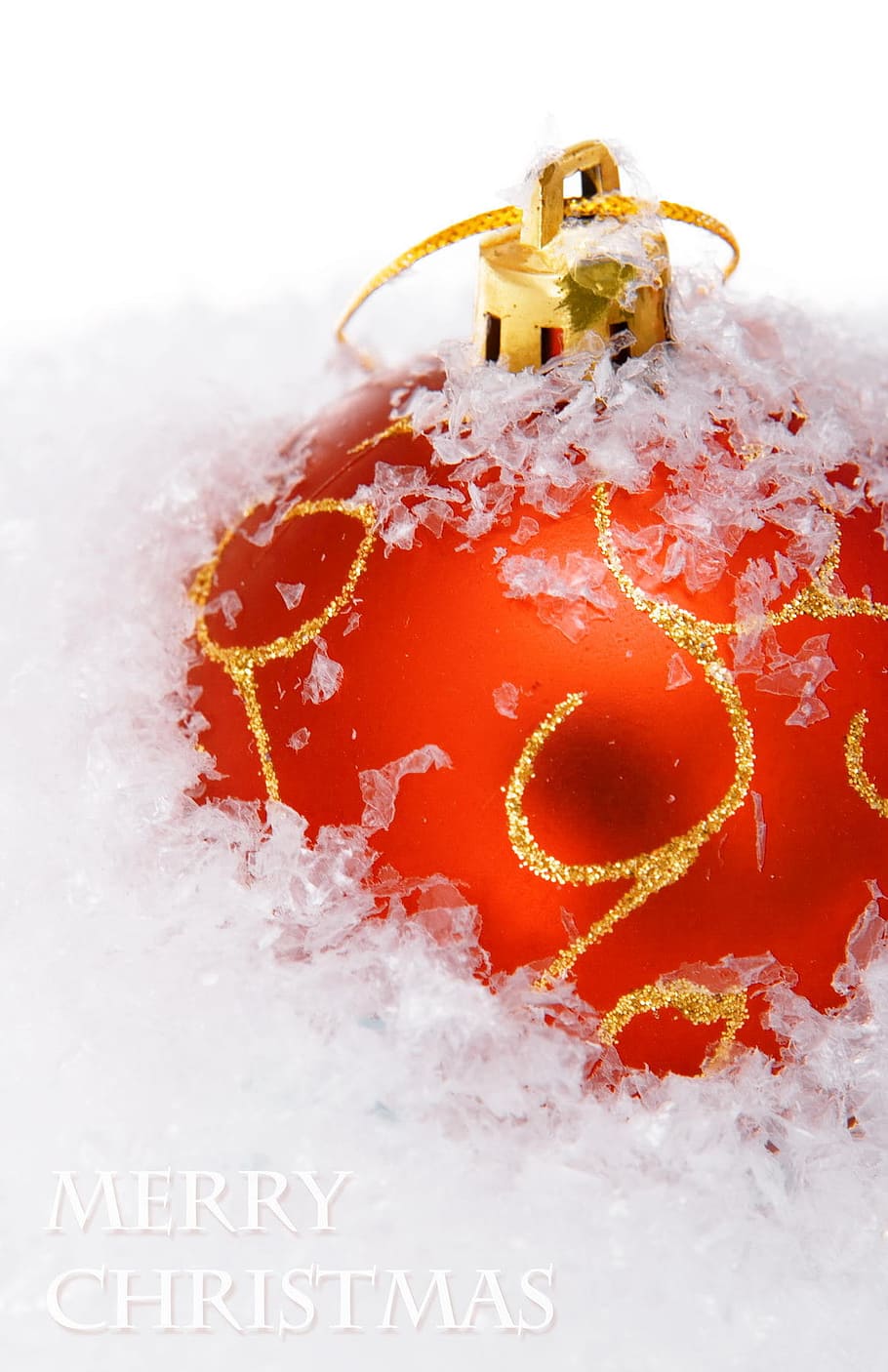ball, snow, shine, isolated, wallpaper, decoration, fun, white HD wallpaper