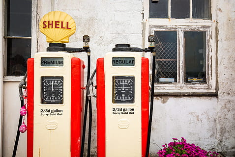 vintage, shell, pump, oil, gas, petrol, station, transport HD wallpaper