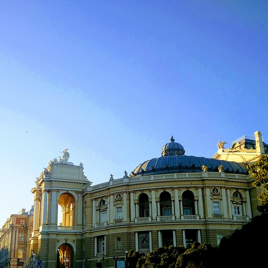 ukraine, odessa, opera house, european building, building exterior, HD wallpaper